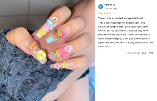 Customer Reviews: Your Trusted Source for Crystal-Bear Nails Press-on Nails