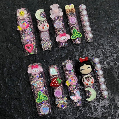 Candyland Coffin Nails