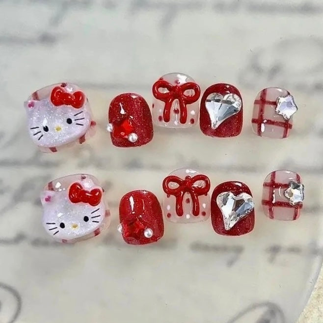 HelloKitty Handmade Kids Press-On Nails