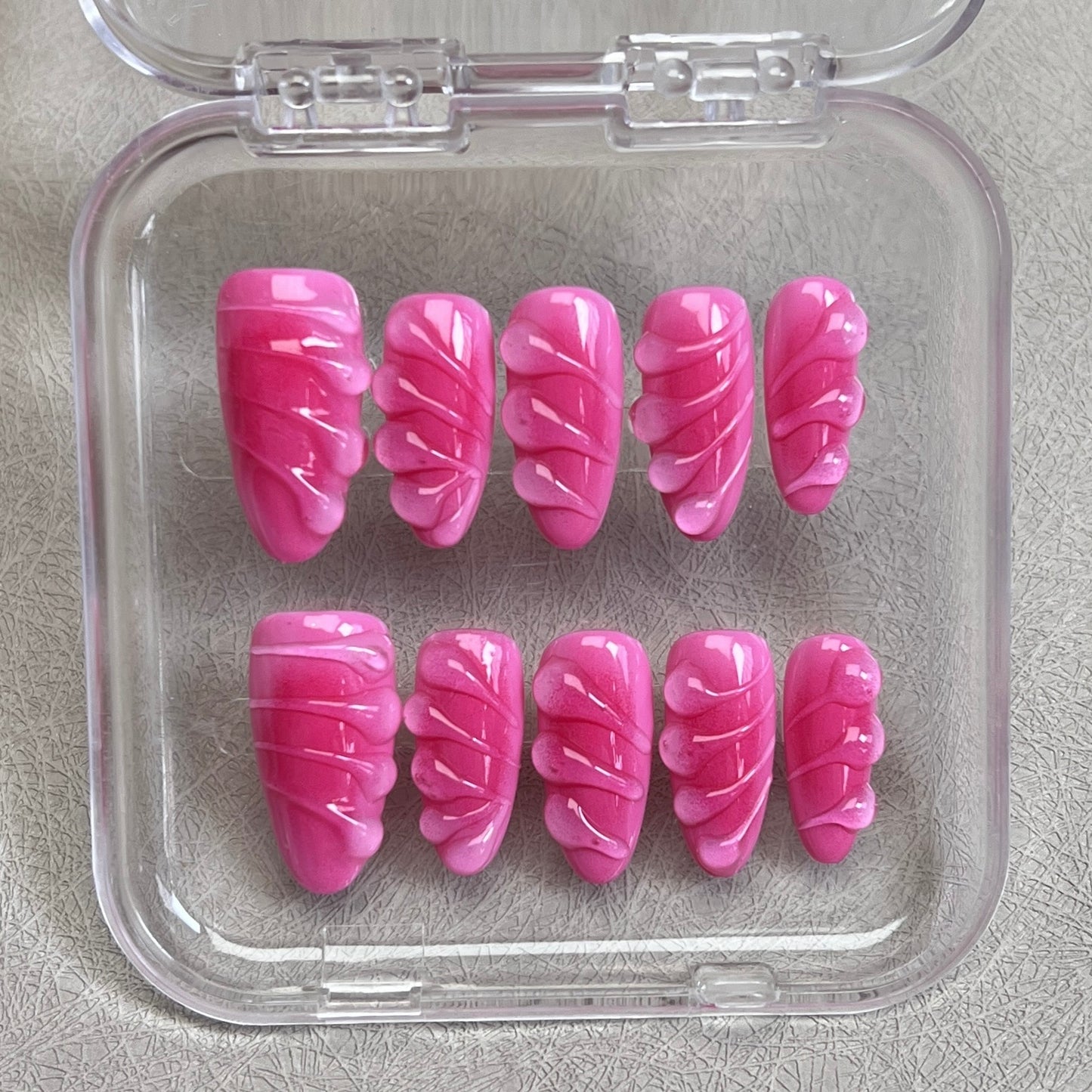 Barbie Pink Short Almond Medium Nails