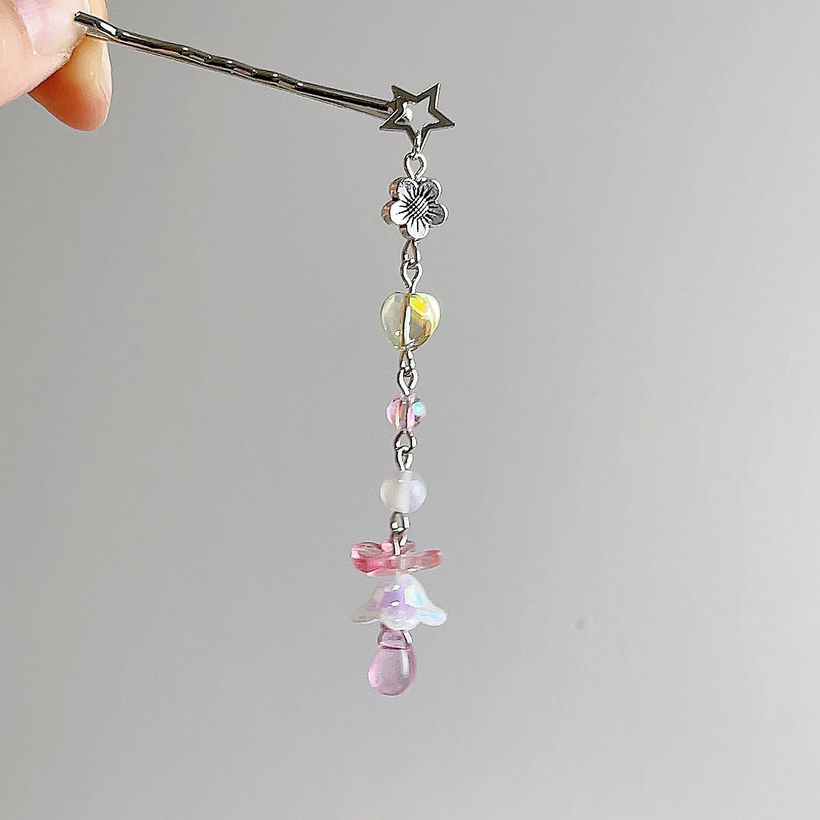 Pink Sakura Star Hair Chain