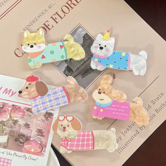 5Pcs Cute Puppies Hair Clips