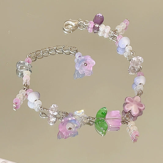 Purple Flower Bracelet