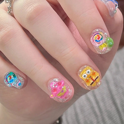 Sponge bob nails