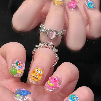 Sponge bob nails