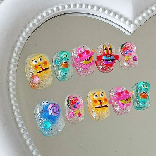 Sponge bob nails