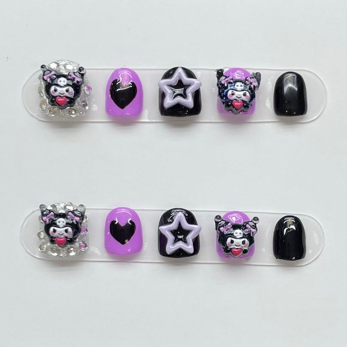 Kuromi Handmade Kids Press-On Nails