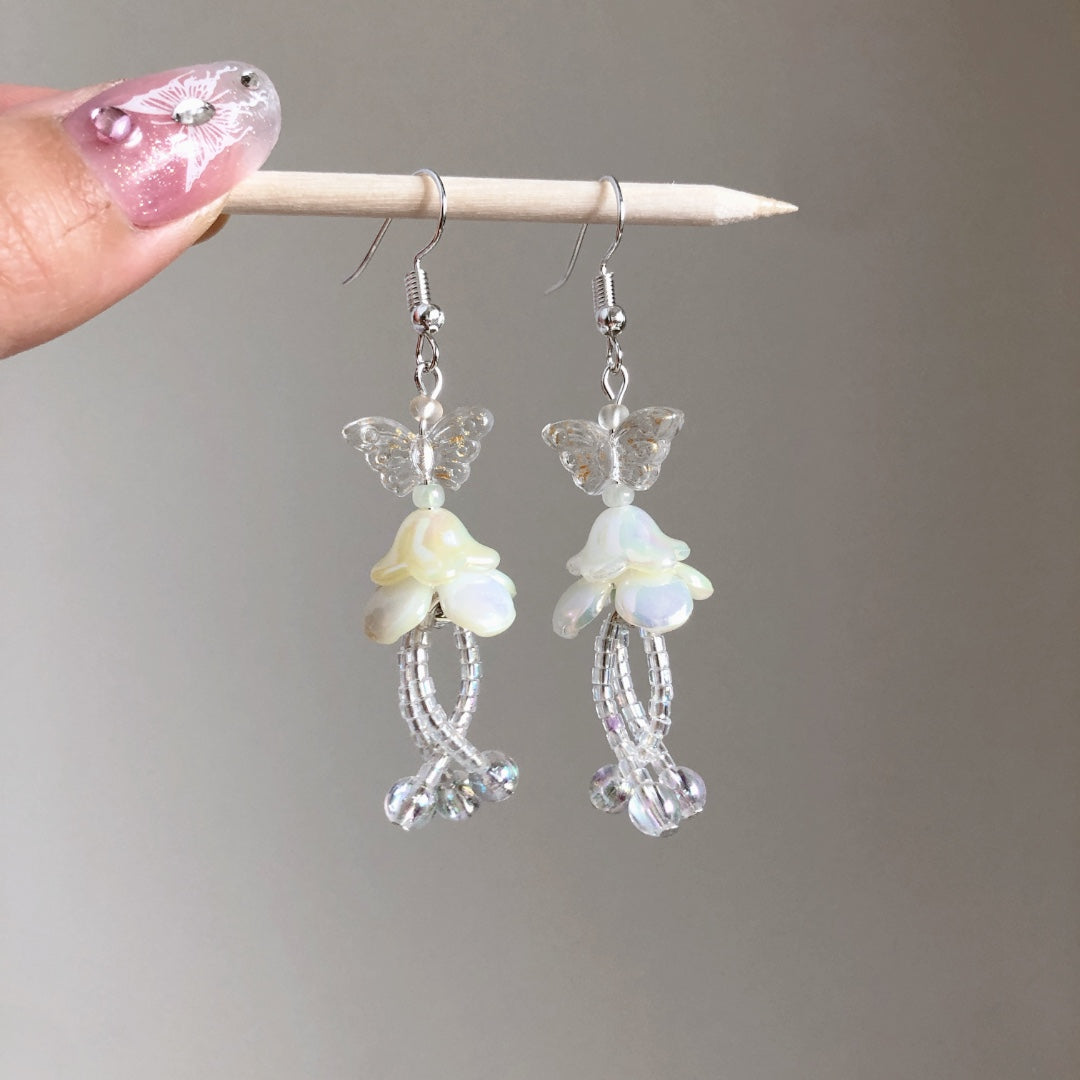 Yellow Butterfly Jellyfish Earrings