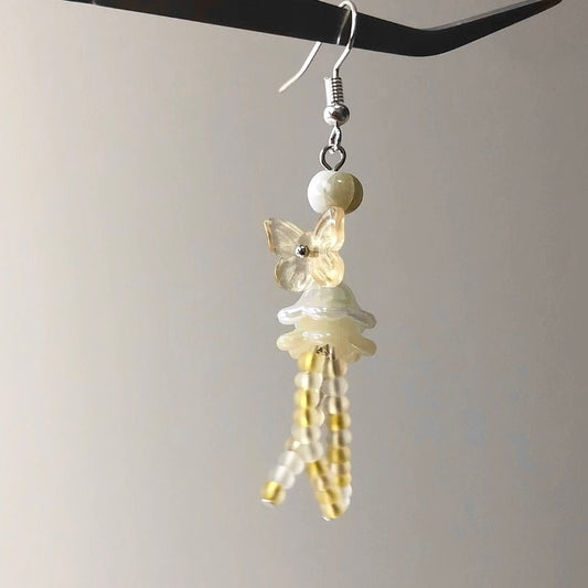 Yellow Jellyfish Earrings A pair