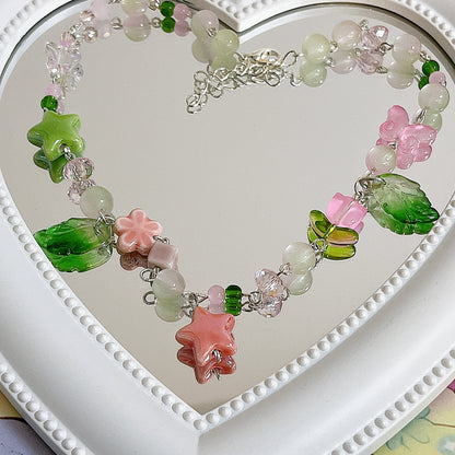 Spring Flower Garden Necklace