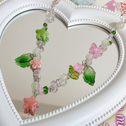 Spring Flower Garden Necklace